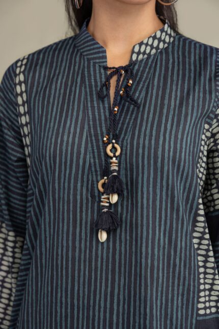 Printed Cambric Kurta - View 1