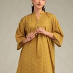 Long Mustard Kurta - View 1