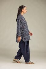 Navy Printed Shalwar 2