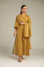 Mustard Lawn Dupatta - View 4