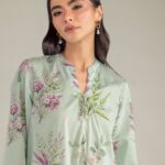 Mint Long Kurta - View 1