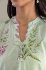 Mint Long Kurta - View 3