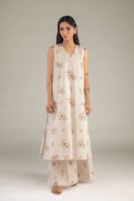 Sleeveless Cambric Kurta - View 1