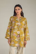 Floral Cambric Kurta - View 4