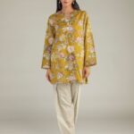 Floral Cambric Kurta - View 1