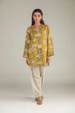Floral Cambric Kurta - View 1