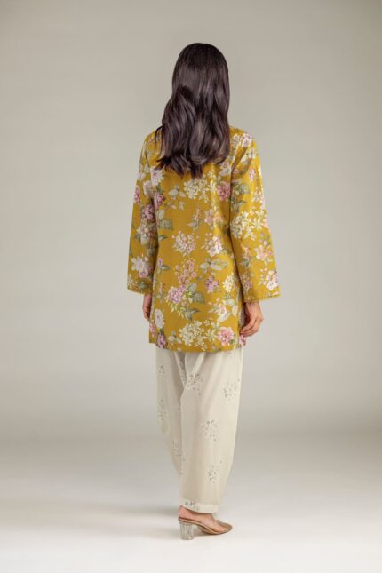 Floral Cambric Kurta - View 2
