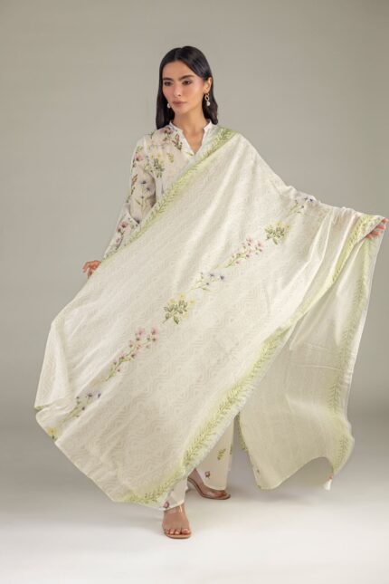 Floral Cambric Pants - View 1