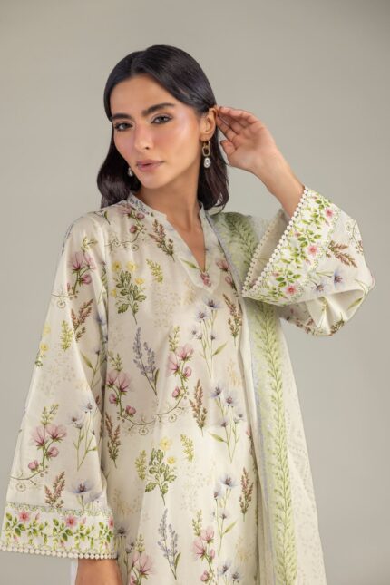 Floral Lawn Dupatta - View 2