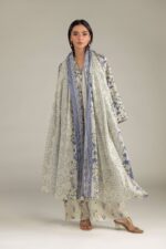 Floral Lawn Dupatta - View 1