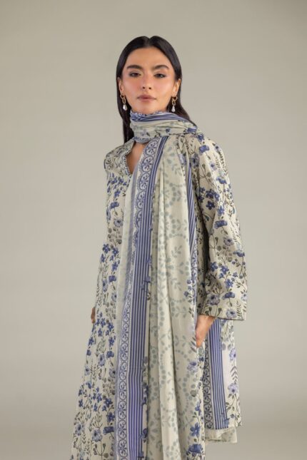 Floral Lawn Dupatta - View 2
