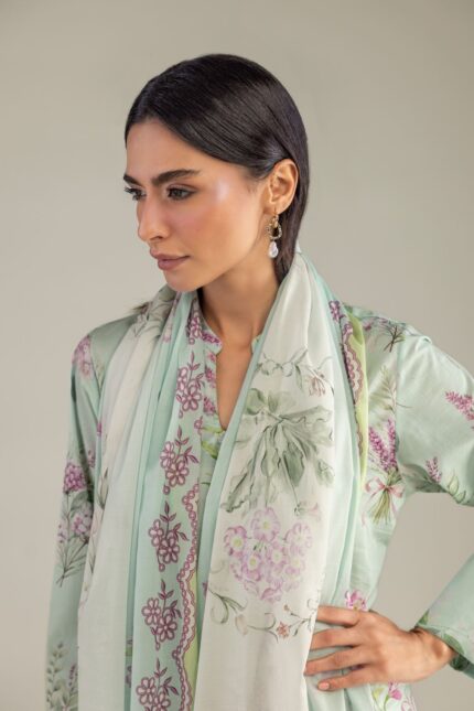 Mint Lawn Dupatta - View 2