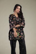 Black Cambric Kurta - View 2