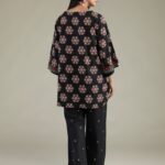Black Cambric Kurta - View 1