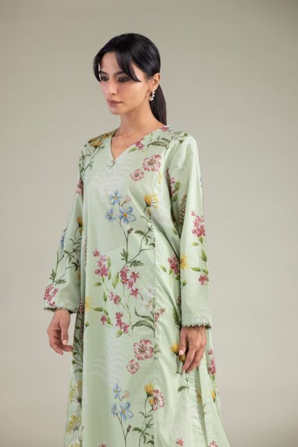 Floral Longline Kurta - View 1