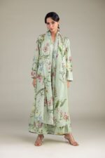 Floral Mint Dupatta - View 5