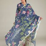 Lawn Floral Dupatta - View 1