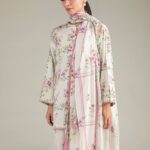 Floral Lawn Dupatta - View 1