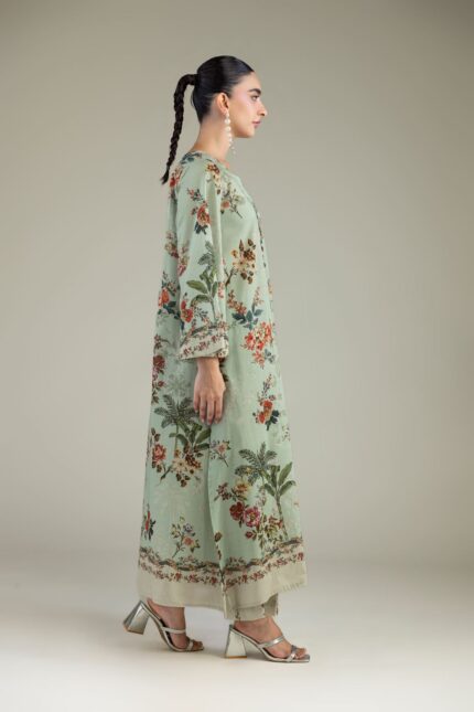Mint Cambric Kurta - View 2