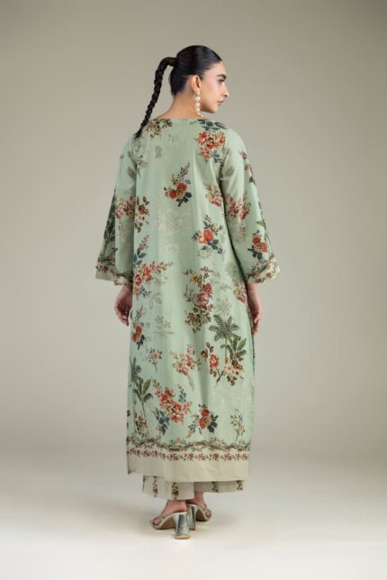 Mint Cambric Kurta - View 1
