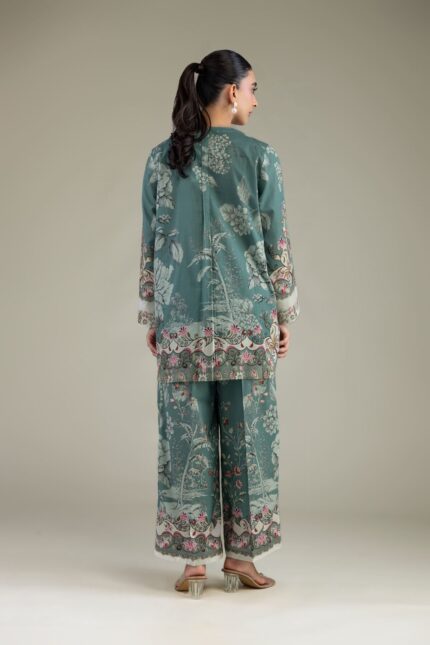 Floral Cambric Kurta - View 1