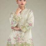 Short V-Neck Kurta - View 1