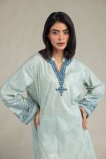 Blue V-Neck Kurta - View 5