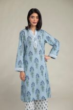 Long Cambric Kurta - View 1