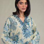 Floral Cambric Kurta - View 1