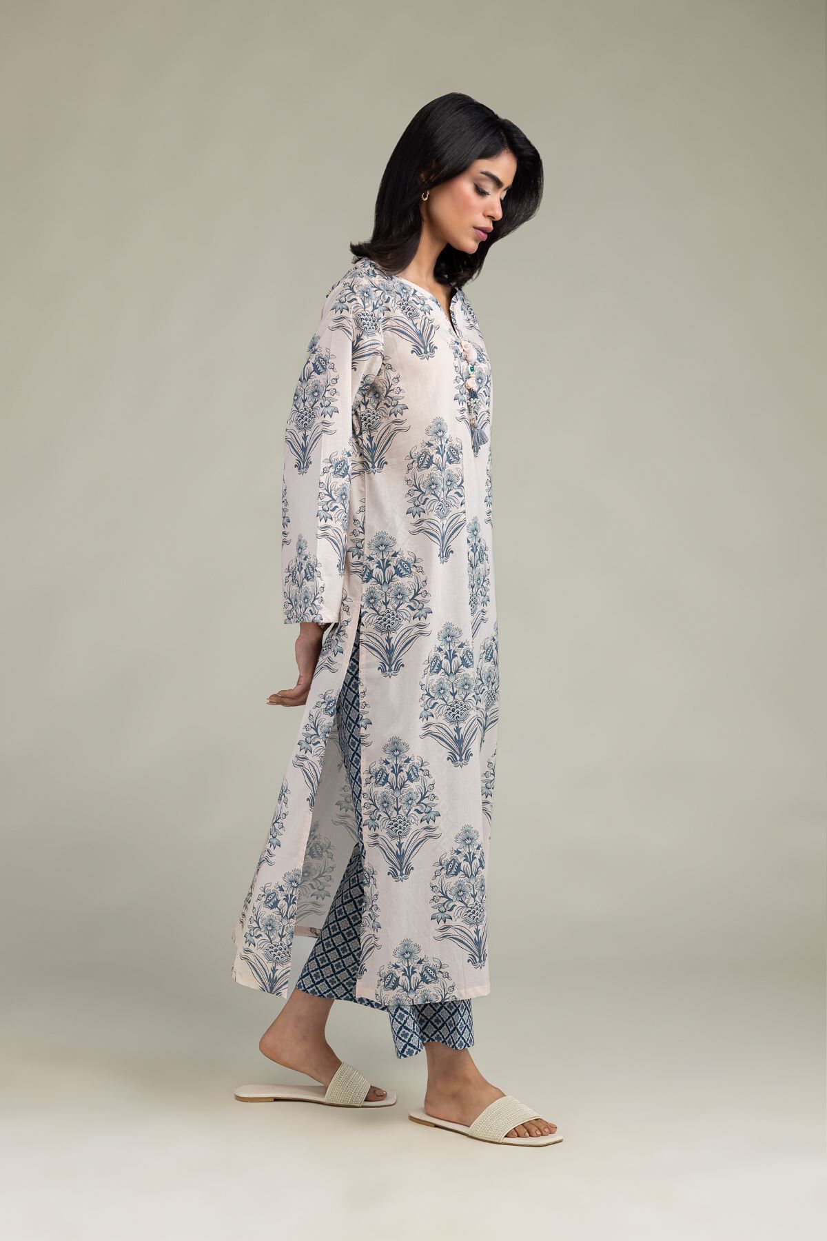 Floral Printed Kurta-1 Floral Printed Kurta - View 1