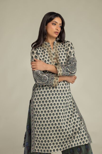Printed Cambric Kurta - View 2