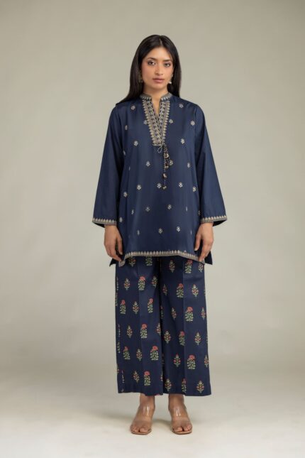 Short Navy Kurta - View 2