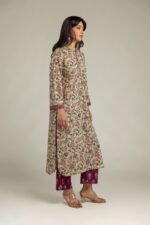 Floral Beige Kurta - View 5