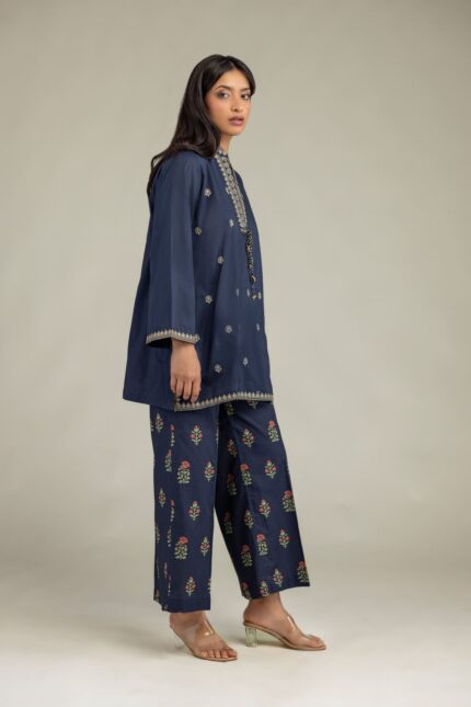 Floral Navy Pants - View 1