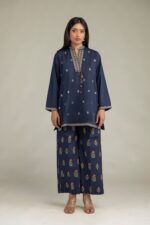 Floral Navy Pants - View 3