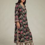 Floral Cambric Kurta - View 1