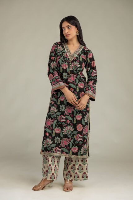 Floral Cambric Pants - View 1