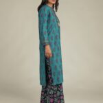 Floral Black Pants - View 1
