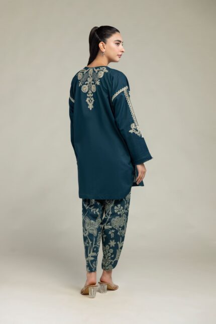 Floral V-Neck Kurta - View 2