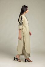 Beige Round-Neck Kurta - View 3
