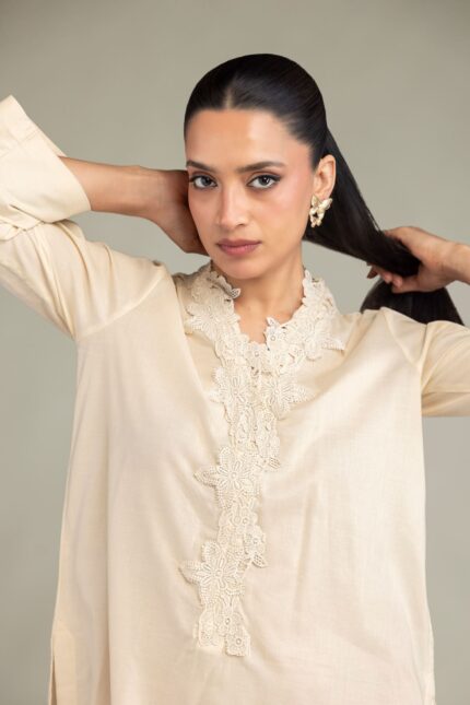 Long Cambric Kurta - View 2