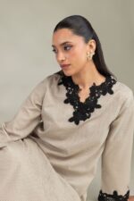 Beige Cambric Kurta - View 4