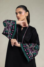 Black Cambric Kurta - View 4