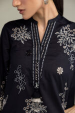 Black Longline Kurta - View 3
