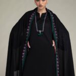 Black Lawn Dupatta - View 1