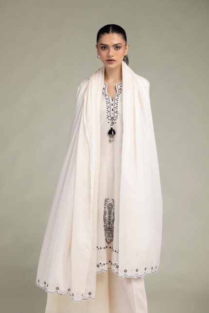 Floral Lawn Dupatta - View 1