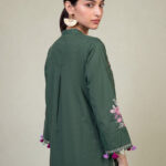Long Green Kurta - View 1