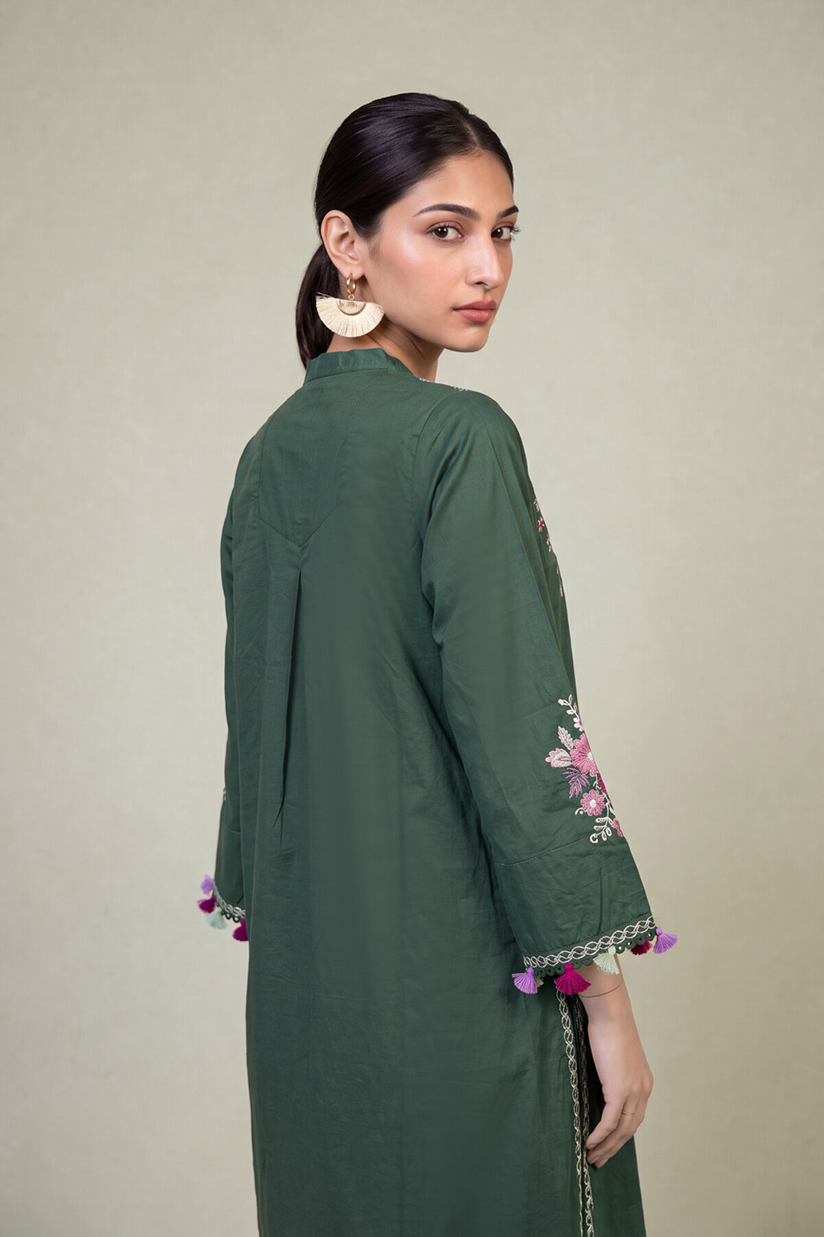 Long Green Kurta-1 Long Green Kurta - View 1
