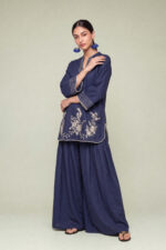 Navy Solid Pants - View 3