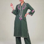 Solid Green Shalwar - View 1